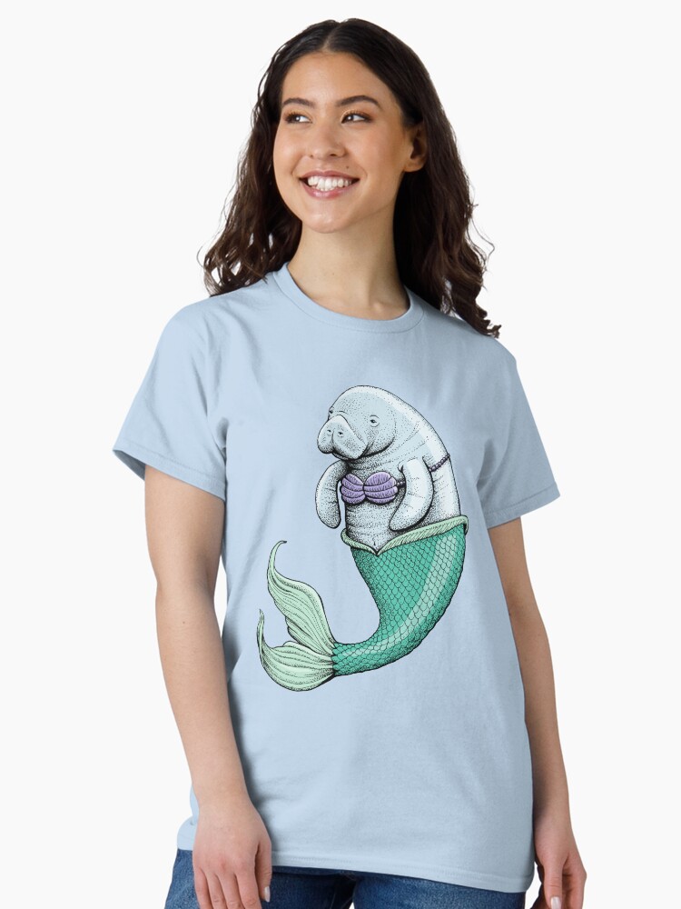 Thumbnail 2 von 7, Classic T-Shirt, Seekuh Meerjungfrau designt und verkauft von HabbyArt.