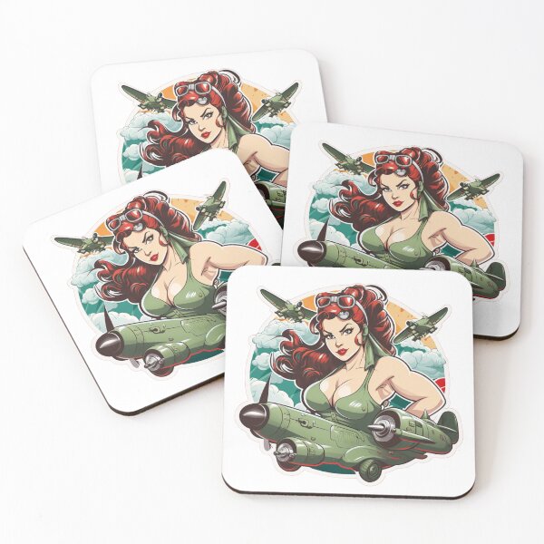 Item preview, Bomber Pinup Girl designed and sold by CombatCreatives.