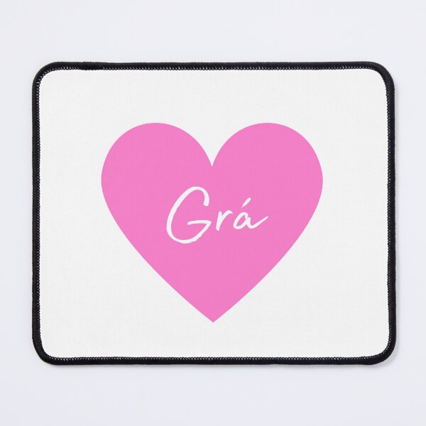 Item preview, Grá Gaeilge Irish Language in Pink Heart designed and sold by Irishprints.