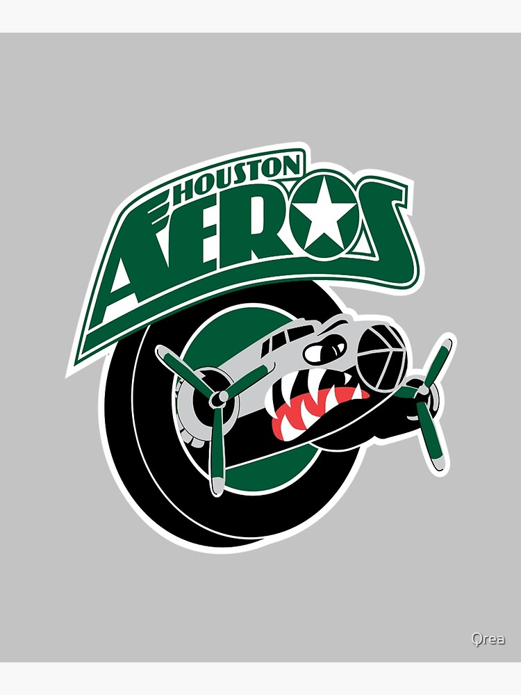 Houston Aeros defunct hockey team emblem vintage | Mounted Print