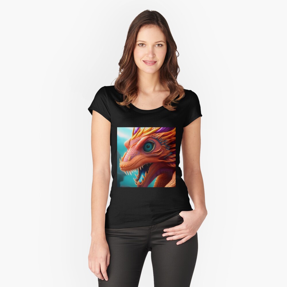 Item preview, Fitted Scoop T-Shirt designed and sold by dragynrain.