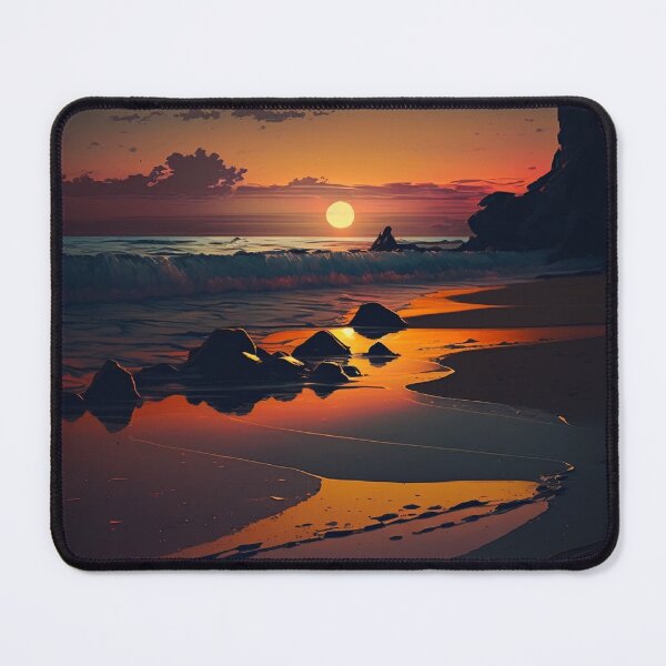 Aperçu de l'œuvre Art relaxant du coucher du soleil sur l'océan créée et vendue par LivingBold.