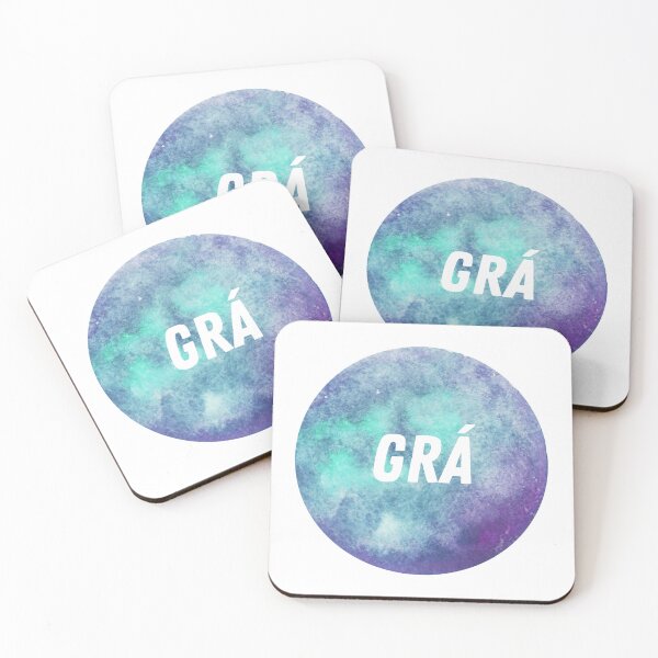 Item preview, Gaeilge Grá Irish Language Galaxy in Space Circle designed and sold by Irishprints.