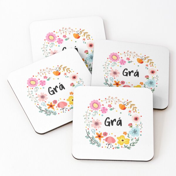 Item preview, Gaeilge Grá Irish Language Love with Flowers designed and sold by Irishprints.