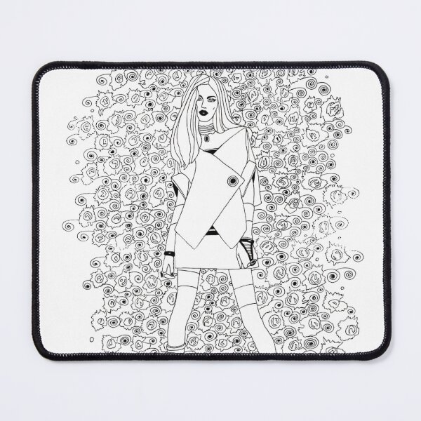 Item preview, Line Art Woman With Flowers and butterfly | Head Of Flowers Art Print | Flower Woman Line Art | Woman Wall Art | Minimal Line Drawing Woman Mounted Print designed and sold by DmitrySkripnyc.