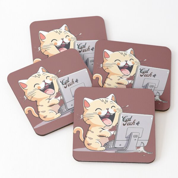 Item preview, Cat tech, cat using laptop ,cat sticker designed and sold by Classy2020.