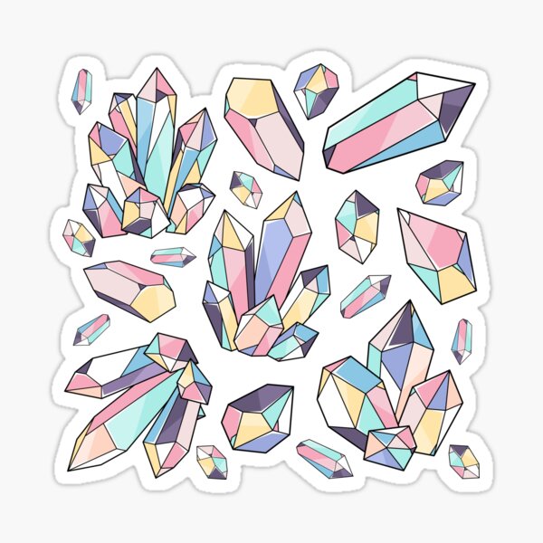 Crystal Shard Stickers for Sale