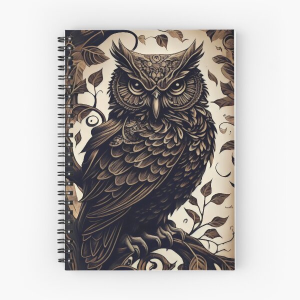 Item preview, Tattoo owl painting on canvas designed and sold by TourDePassion.