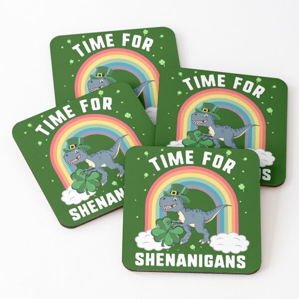 Item preview, Time For Shenanigans Dinosaur T Rex St Patricks Day designed and sold by QueenOfPrint.