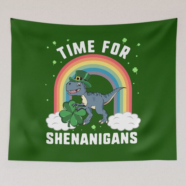Item preview, Time For Shenanigans Dinosaur T Rex St Patricks Day designed and sold by QueenOfPrint.