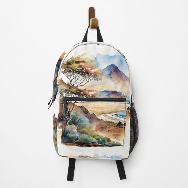 Item preview, Canary Islands Coastal Landscape Watercolor designed and sold by Wall-Art-Design.