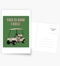 This is How I Roll - Golf Cart Pun Postcards