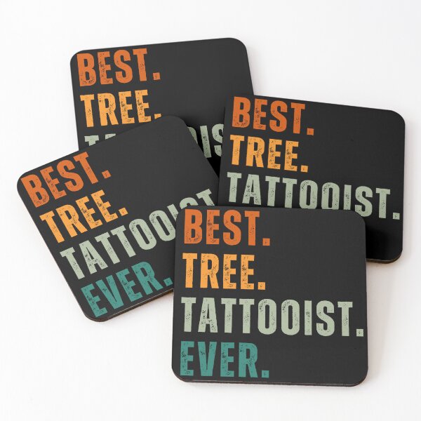 Item preview, Best Tree Tattooist (Writer) Ever Retro Sunset Colors designed and sold by Suzanne Uchytil.