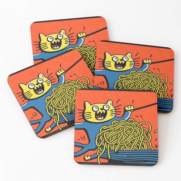 Item preview, Spaget cat, spaghetti yellow red AND BLUE! designed and sold by NxtGenArt.