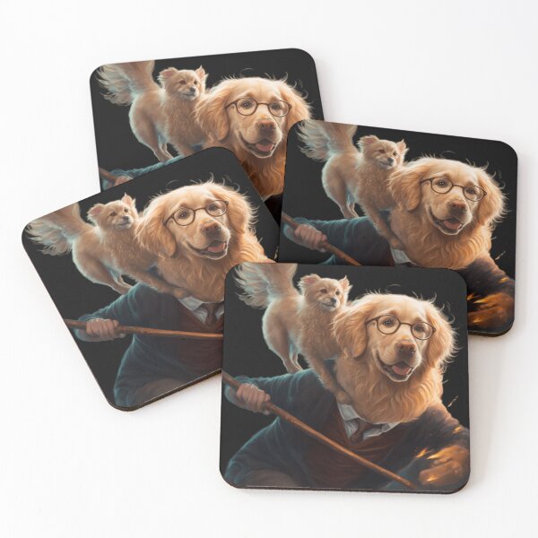 Item preview, Golden Retriever Flying on a Broomstick designed and sold by Burnout (⌣_⌣).