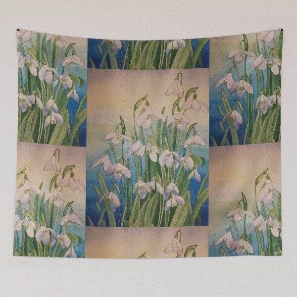 Item preview, Snowdrops watercolour painting  designed and sold by esvb.