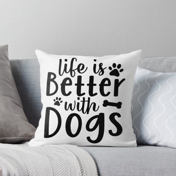 Aperçu de l'œuvre Design Life Is Better With Dogs créée et vendue par P2Genies.
