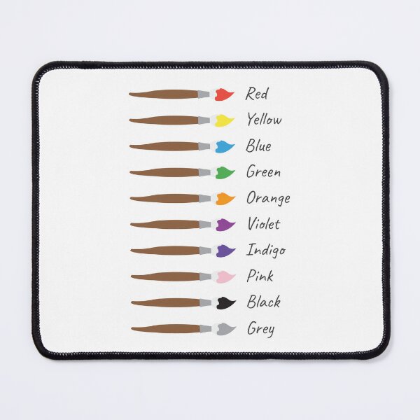 Item preview, Modern Paintbrushes with Color Names Educational Art designed and sold by sweetbelle.