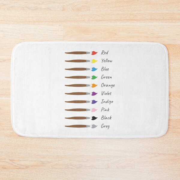 Item preview, Modern Paintbrushes with Color Names Educational Art designed and sold by sweetbelle.