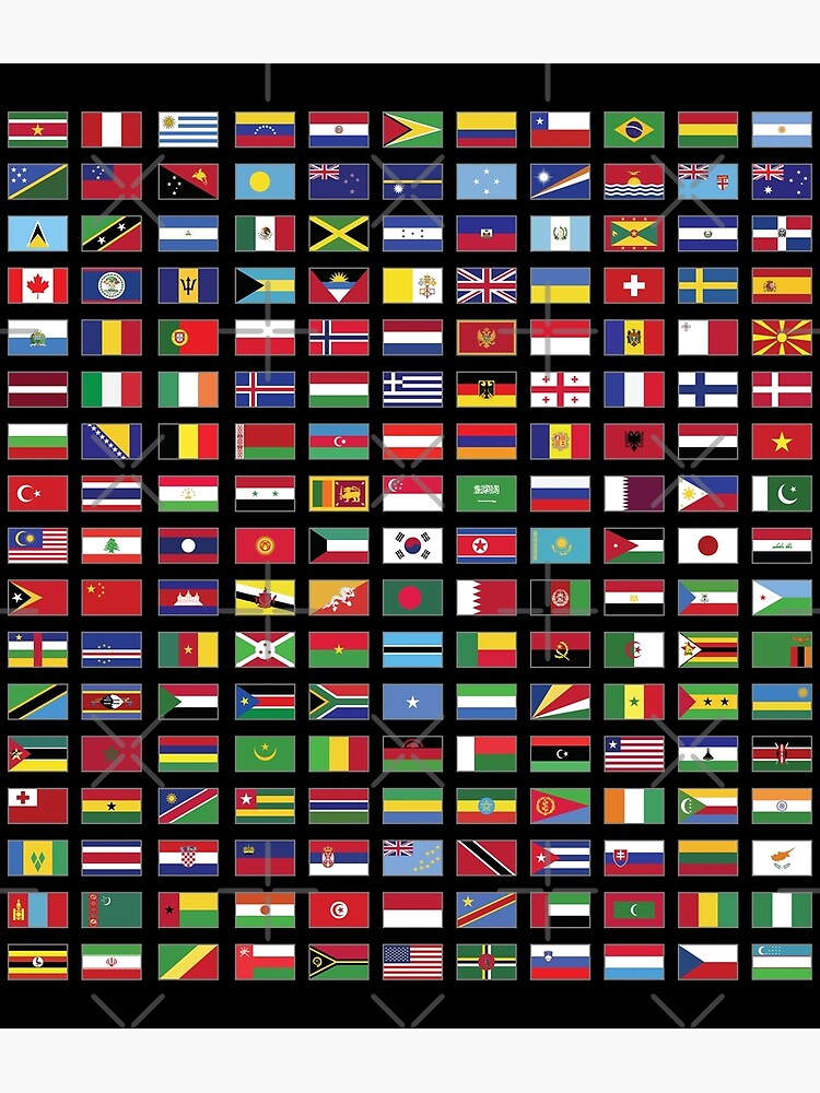 Land ~ Länder ~ Welt ~ World ~ Fahnen ~ Flaggen - Megaset Poster