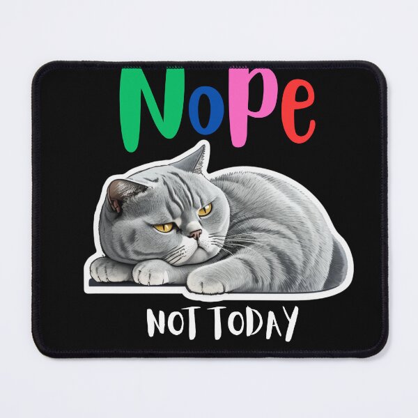 Item preview, Funny Lazy Bored Cat For Cat Mom Cat Dad Cat Lover No Meme designed and sold by kalidfashUSA.