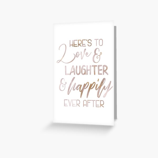 Item preview, Rose Gold Here's to Love - Wedding Sign Fairytale Quote Gift designed and sold by lovelifeletter.