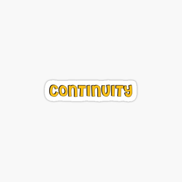 "Film Crew On Set Continuity Gold Text Front" Sticker for Sale by