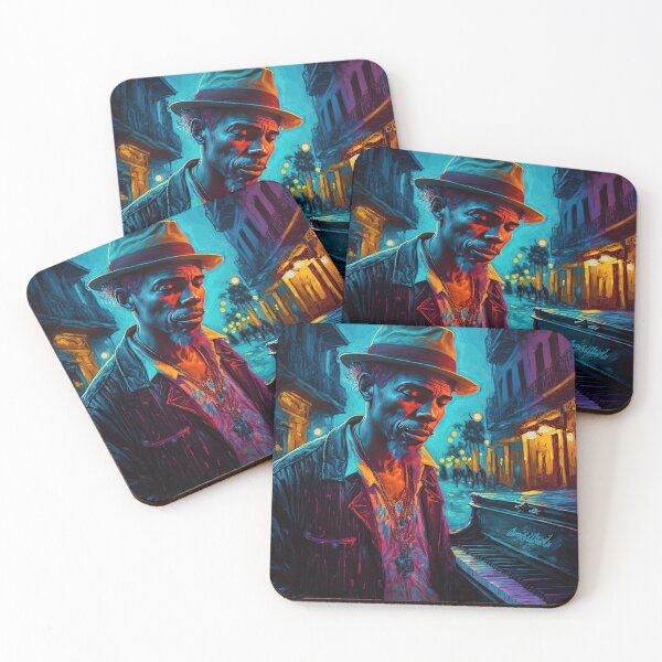 Item preview, Cuban Street Musician Nightlife Digital Painting Art designed and sold by ImageVortex.