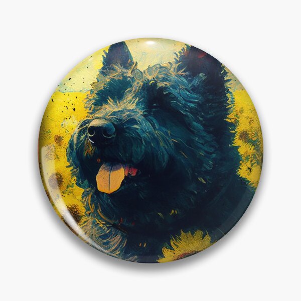 Item preview, Bouvier des Flandres Sunflower Painting Adorable Dog designed and sold by rafaeltto.