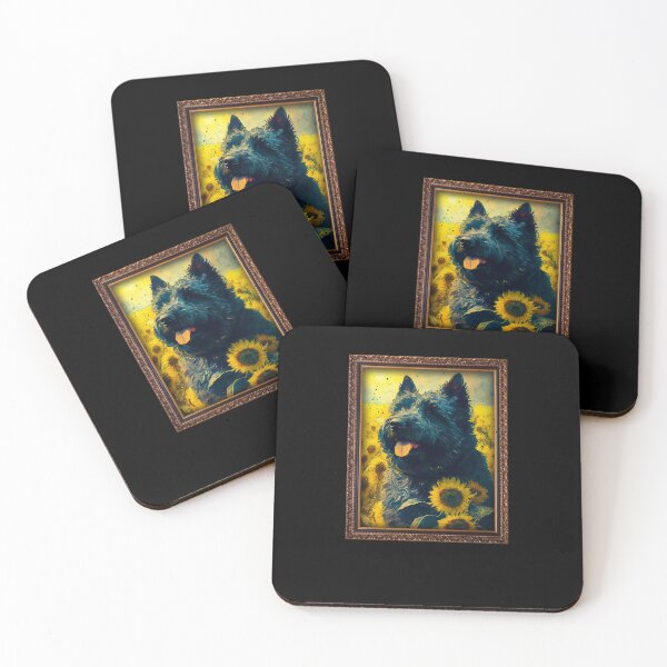 Item preview, Bouvier des Flandres Sunflower Painting Adorable Dog designed and sold by rafaeltto.