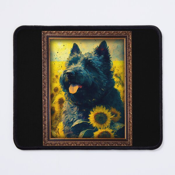 Item preview, Bouvier des Flandres Sunflower Painting Adorable Dog designed and sold by rafaeltto.