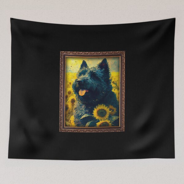Item preview, Bouvier des Flandres Sunflower Painting Adorable Dog designed and sold by rafaeltto.