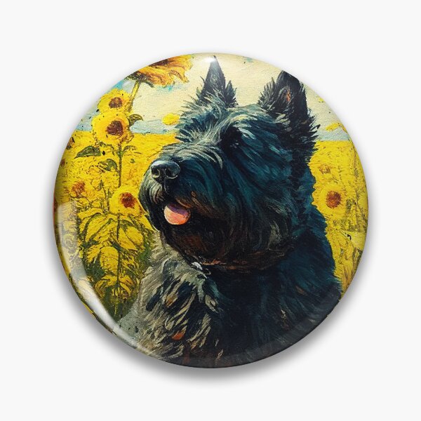 Item preview, Bouvier des Flandres Sunflower Painting Adorable Dog designed and sold by rafaeltto.