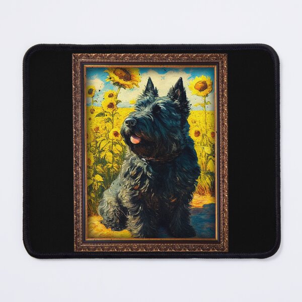 Item preview, Bouvier des Flandres Sunflower Painting Adorable Dog designed and sold by rafaeltto.
