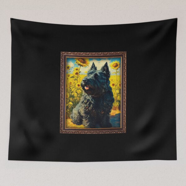 Item preview, Bouvier des Flandres Sunflower Painting Adorable Dog designed and sold by rafaeltto.