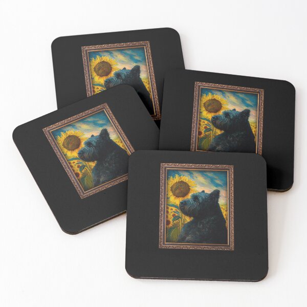 Item preview, Bouvier des Flandres Sunflower Painting Adorable Dog designed and sold by rafaeltto.