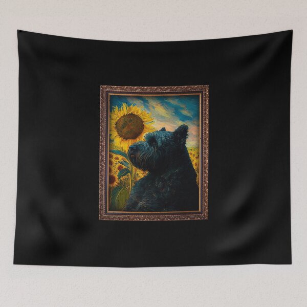 Item preview, Bouvier des Flandres Sunflower Painting Adorable Dog designed and sold by rafaeltto.