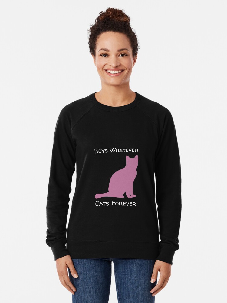 Boys Whatever Cats Forever Lightweight Sweatshirt By