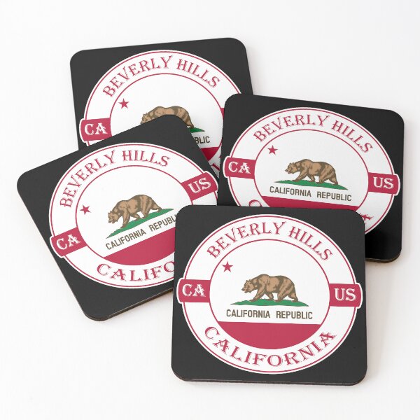Item preview, Beverly Hills California Flag USA Seal Stamp Badge Travel Souvenir designed and sold by TeeHome.