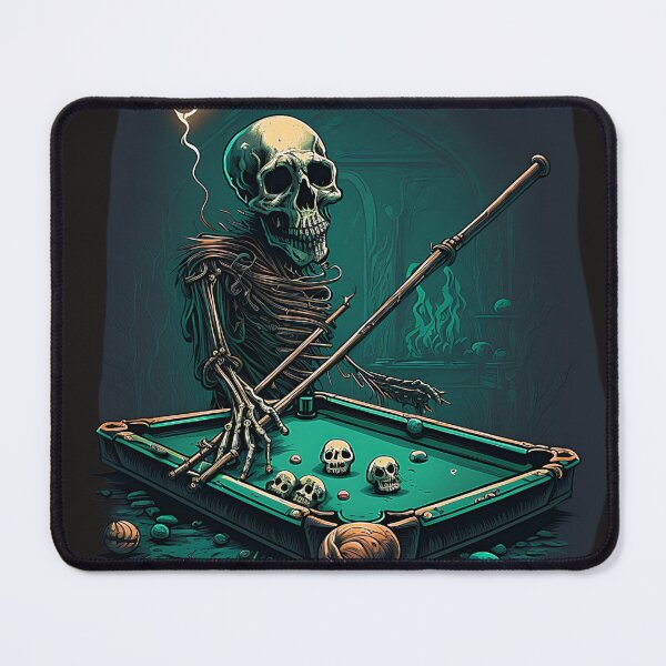 Item preview,  big headed skeleton playing pool designed and sold by bobbobroberts.
