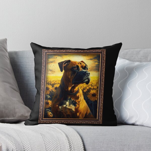 Item preview, Boxer Sunflower Painting Adorable Dog designed and sold by rafaeltto.