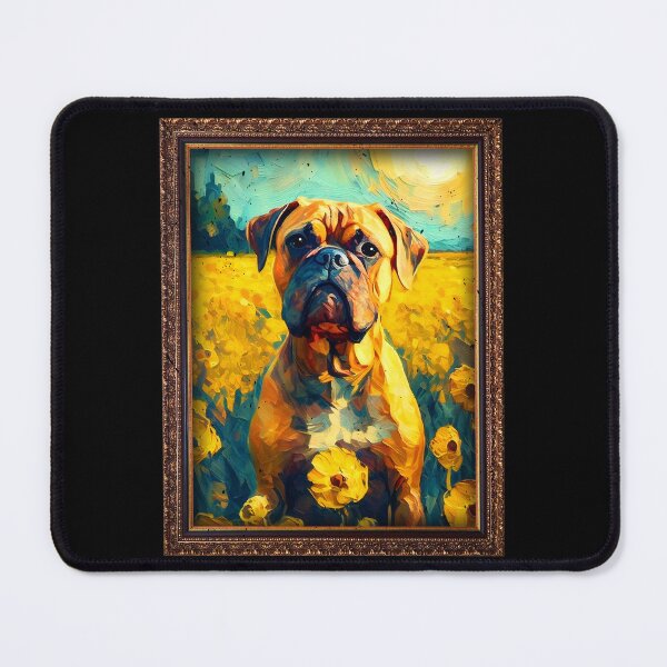 Item preview, Boxer Sunflower Painting Adorable Dog designed and sold by rafaeltto.