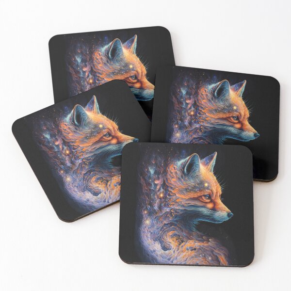 Item preview, Cosmic Glowing Magical Galaxy Fox designed and sold by artra-shop.