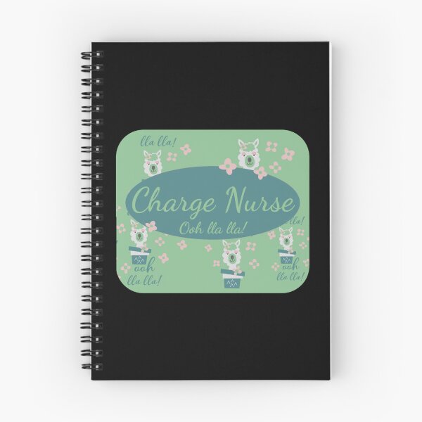 Item preview, Charge Nurse Llama ohh lla lla fun in teal green designed and sold by Designs24U.