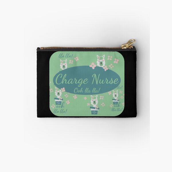 Item preview, Charge Nurse Llama ohh lla lla fun in teal green designed and sold by Designs24U.