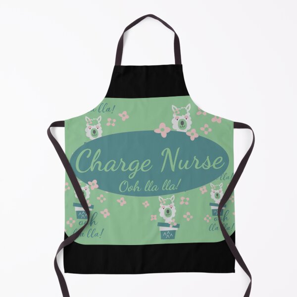 Item preview, Charge Nurse Llama ohh lla lla fun in teal green designed and sold by Designs24U.