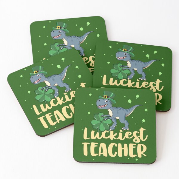 Item preview, Luckiest Teacher St Patricks Day T Rex Dinosaur designed and sold by QueenOfPrint.
