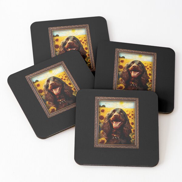 Item preview, Boykin Spaniel Sunflower Painting Adorable Dog designed and sold by rafaeltto.