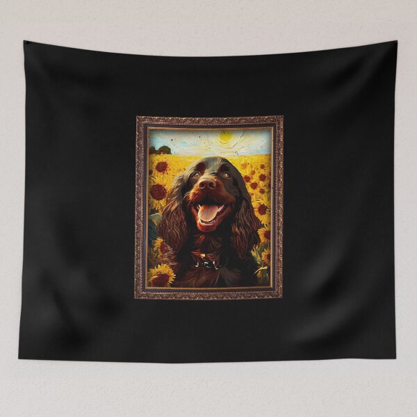 Item preview, Boykin Spaniel Sunflower Painting Adorable Dog designed and sold by rafaeltto.