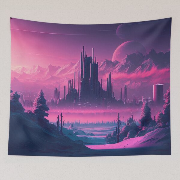 Item preview, Winter Dreams: City Lights in the Synthwave designed and sold by Mullet Monkey.